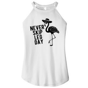 Never Skip Leg Day Flamingo Bird Women's Perfect Tri Rocker Tank