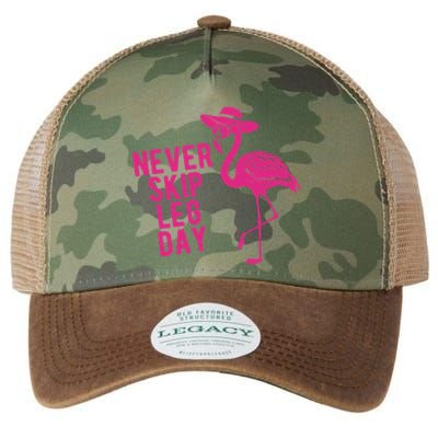 Never Skip Leg Day Flamingo Legacy Tie Dye Trucker Hat