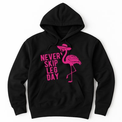 Never Skip Leg Day Flamingo Hoodie