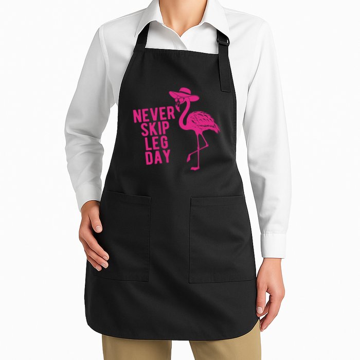 Never Skip Leg Day Flamingo Apron