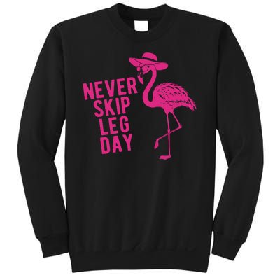 Never Skip Leg Day Flamingo Sweatshirt