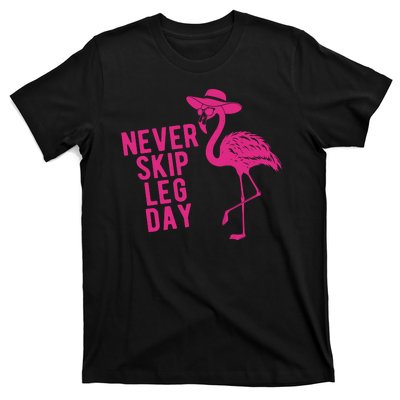 Never Skip Leg Day Flamingo T-Shirt