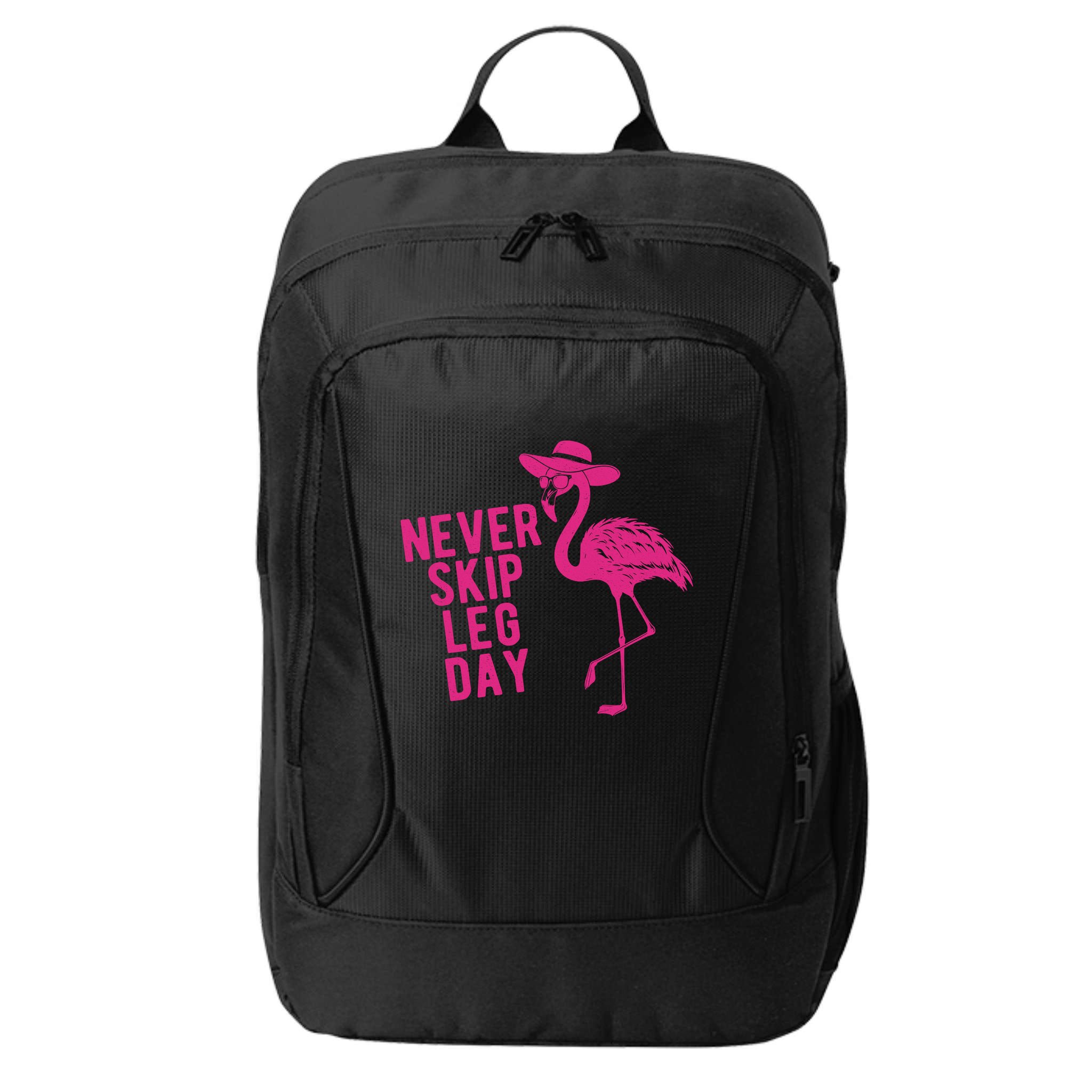 Never Skip Leg Day Flamingo City Backpack