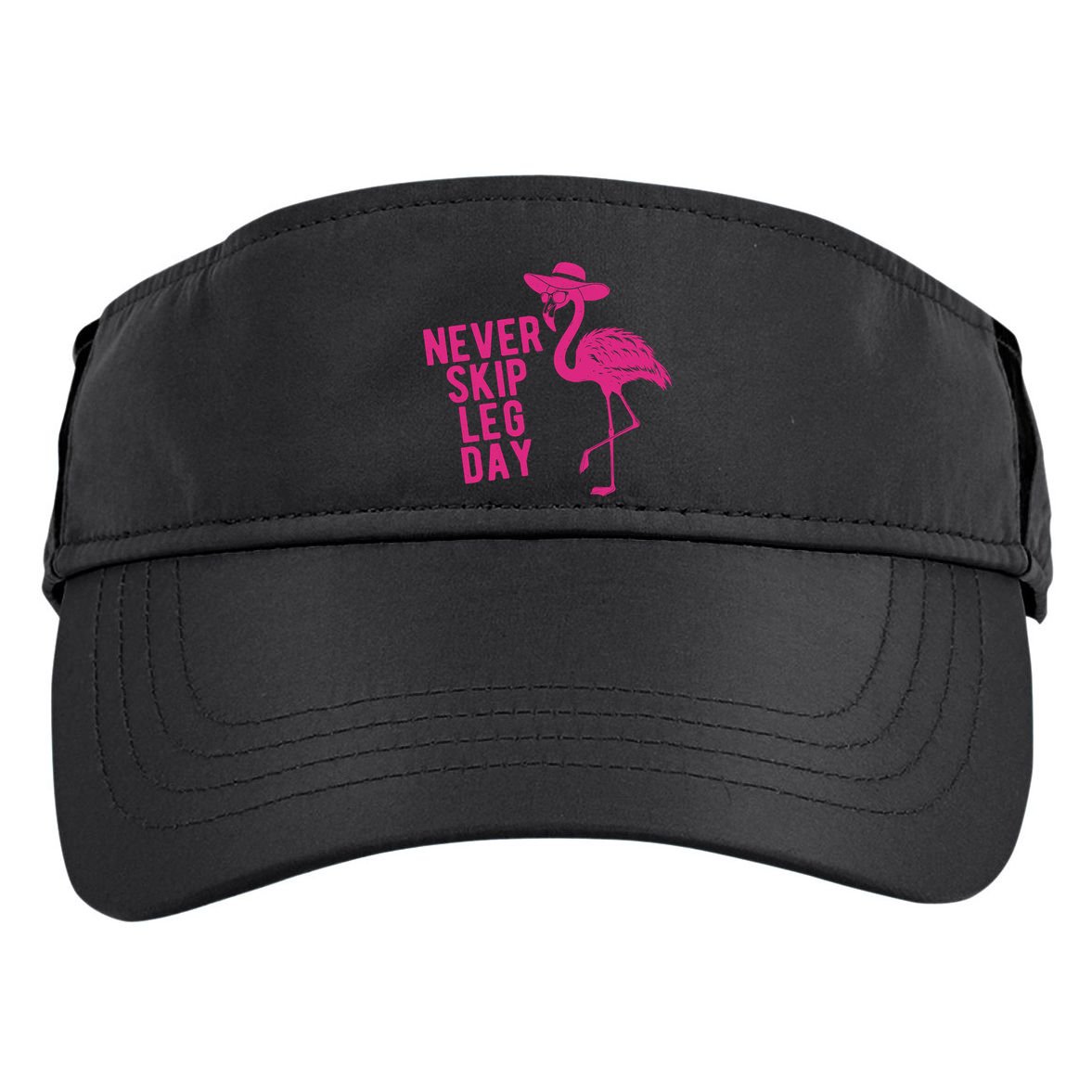 Never Skip Leg Day Flamingo Adult Drive Performance Visor
