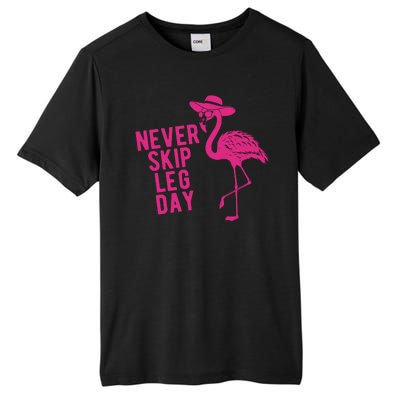 Never Skip Leg Day Flamingo Tall Fusion ChromaSoft Performance T-Shirt