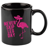 Never Skip Leg Day Flamingo 11oz C Handle Ceramic Mug