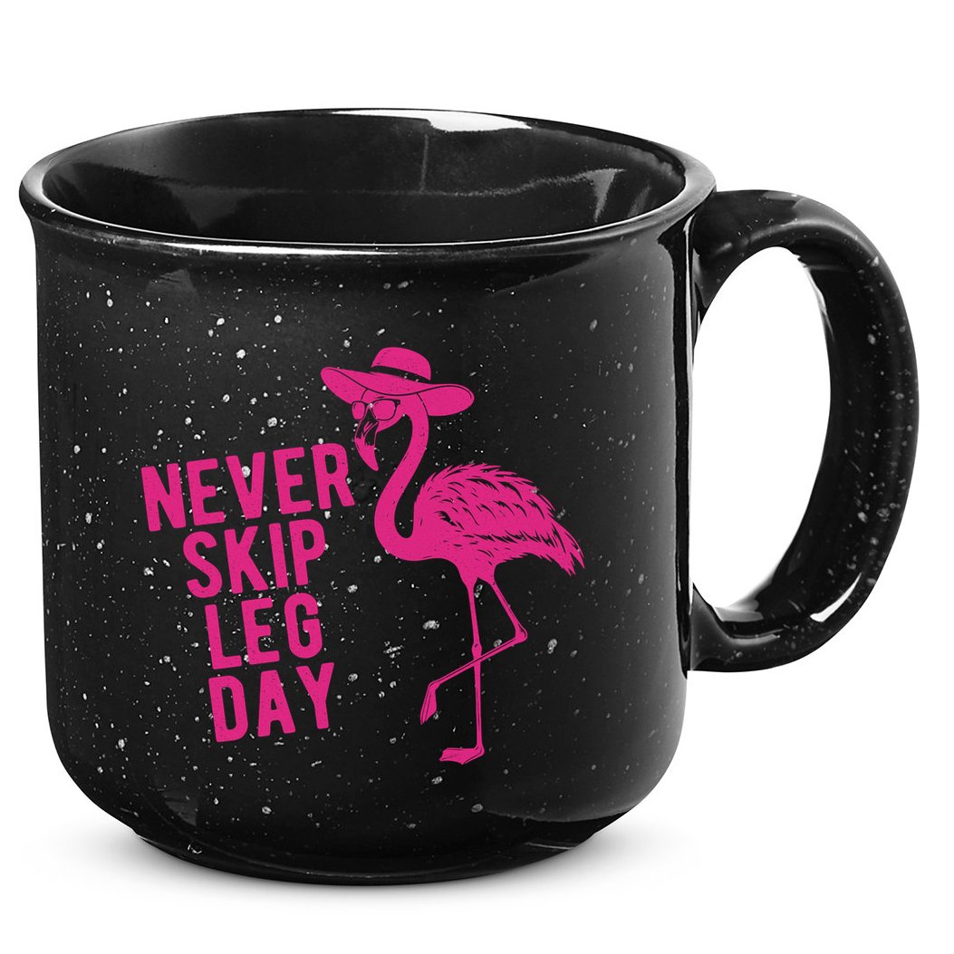 Never Skip Leg Day Flamingo 15oz Campfire Ceramic Mug