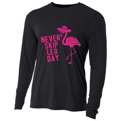 Never Skip Leg Day Flamingo Cooling Performance Long Sleeve Crew