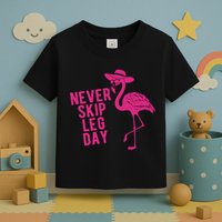 Never Skip Leg Day Flamingo Toddler T-Shirt