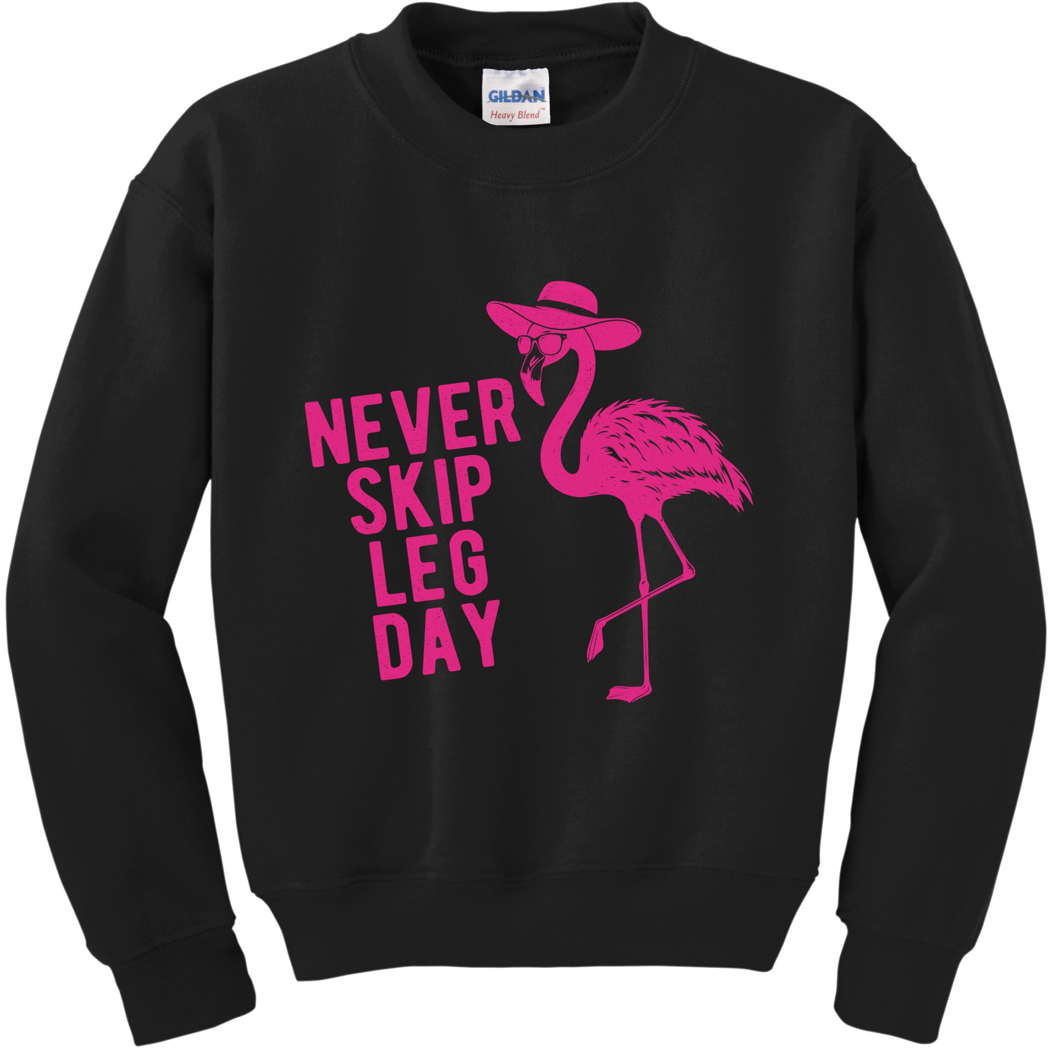 Never Skip Leg Day Flamingo Kids Sweatshirt