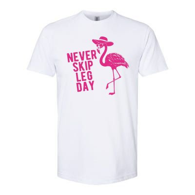 Never Skip Leg Day Flamingo Softstyle® CVC T-Shirt