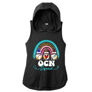 Nurse Squad Leopard Rainbow Gnome Ocn Cute Gift Ladies PosiCharge Tri-Blend Wicking Draft Hoodie Tank