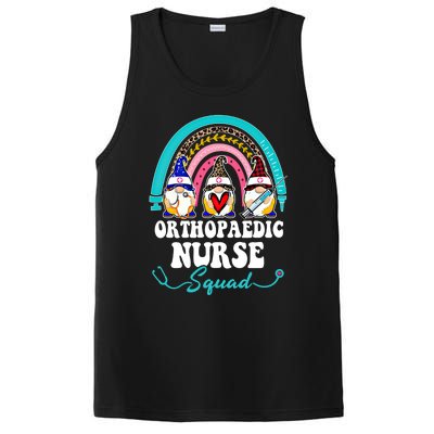 Nurse Squad Leopard Rainbow Gnome Orthopaedic Nurse Funny Gift PosiCharge Competitor Tank