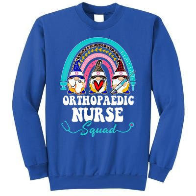 Nurse Squad Leopard Rainbow Gnome Orthopaedic Nurse Funny Gift Sweatshirt