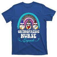 Nurse Squad Leopard Rainbow Gnome Orthopaedic Nurse Funny Gift T-Shirt