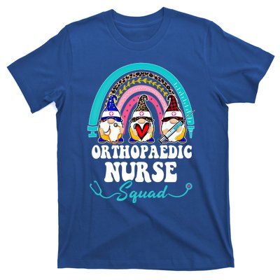 Nurse Squad Leopard Rainbow Gnome Orthopaedic Nurse Funny Gift T-Shirt