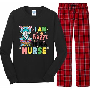 Nur Se Life Happy Easter Day Gnome Bunny Eggs Graphic Great Gift Long Sleeve Pajama Set