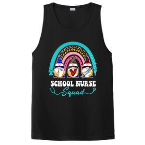 Nurse Squad Leopard Rainbow Gnome School Nurse Gift PosiCharge Competitor Tank