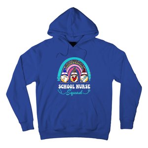 Nurse Squad Leopard Rainbow Gnome School Nurse Gift Hoodie