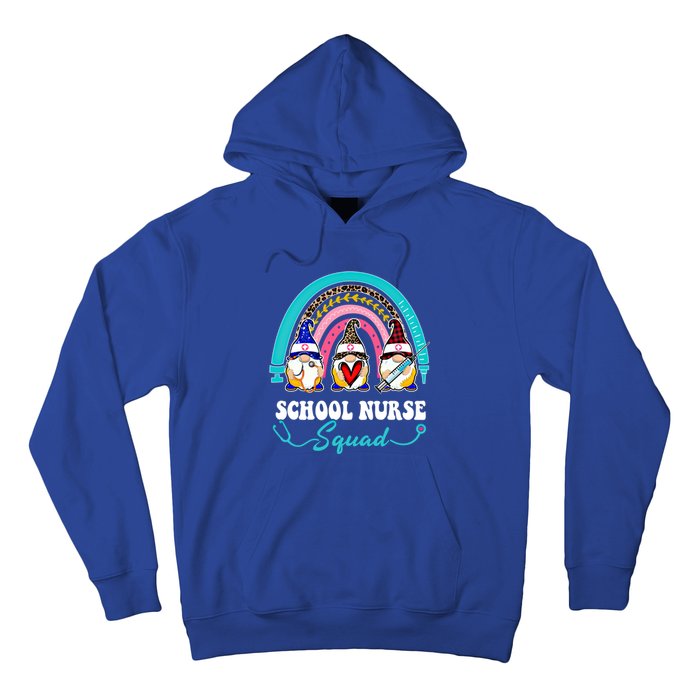 Nurse Squad Leopard Rainbow Gnome School Nurse Gift Hoodie