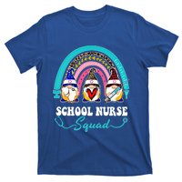 Nurse Squad Leopard Rainbow Gnome School Nurse Gift T-Shirt