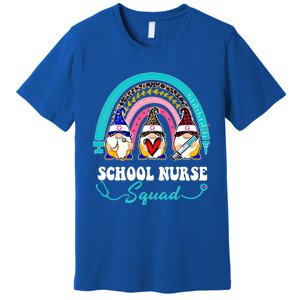 Nurse Squad Leopard Rainbow Gnome School Nurse Gift Premium T-Shirt