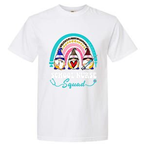 Nurse Squad Leopard Rainbow Gnome School Nurse Gift Garment-Dyed Heavyweight T-Shirt