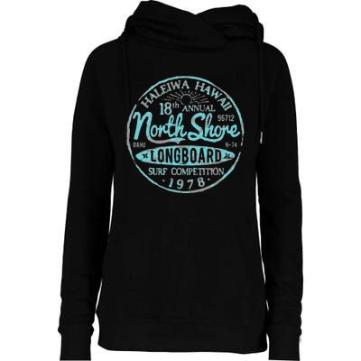 North Shore Long Board Surf Womens Funnel Neck Pullover Hood