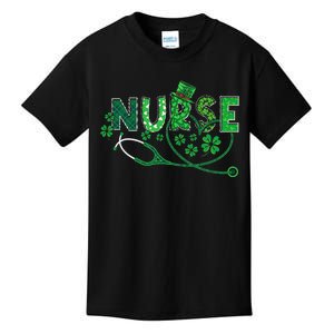 Nurse Shamrock Leaf Party Saint Shenanigan Clover Irishman Kids T-Shirt