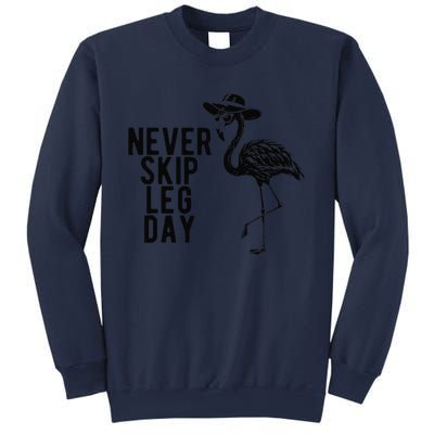 Never Skip Leg Day Flamingo Bird Sweatshirt