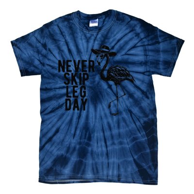 Never Skip Leg Day Flamingo Bird Tie-Dye T-Shirt