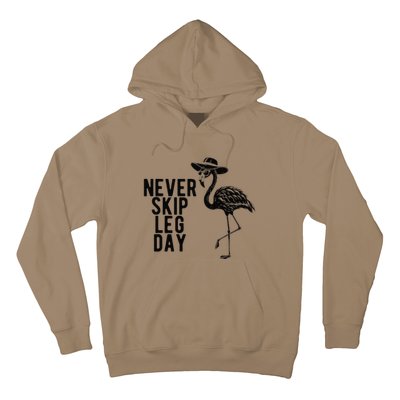 Never Skip Leg Day Flamingo Bird Hoodie