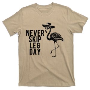 Never Skip Leg Day Flamingo Bird T-Shirt