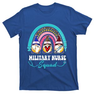 Nurse Squad Leopard Rainbow Gnome Military Nurse Gift T-Shirt