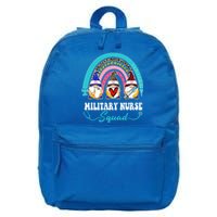 Nurse Squad Leopard Rainbow Gnome Military Nurse Gift 16 in Basic Backpack