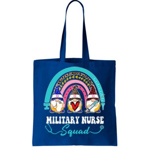 Nurse Squad Leopard Rainbow Gnome Military Nurse Gift Tote Bag