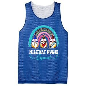 Nurse Squad Leopard Rainbow Gnome Military Nurse Gift Mesh Reversible Basketball Jersey Tank