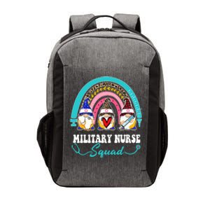 Nurse Squad Leopard Rainbow Gnome Military Nurse Gift Vector Backpack