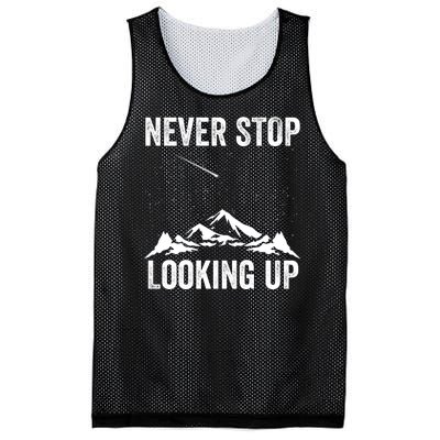 Never Stop Looking Up Amateur Astronomy Stargazing Astronomy Space Constellation Mesh Reversible Basketball Jersey Tank