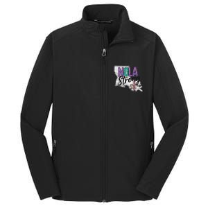 Nola Strong Louisiana Map Fleurdelis Support New Orleans Core Soft Shell Jacket