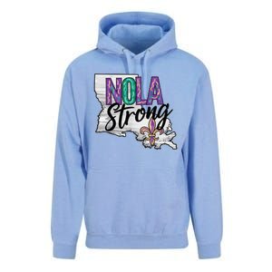 Nola Strong Louisiana Map Fleurdelis Support New Orleans Unisex Surf Hoodie