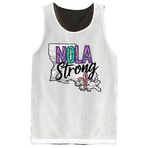 Nola Strong Louisiana Map Fleurdelis Support New Orleans Mesh Reversible Basketball Jersey Tank