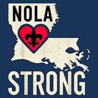 Nola Strong Louisiana Map Heart Supporting New Orleans 2025 Sustainable Bucket Hat