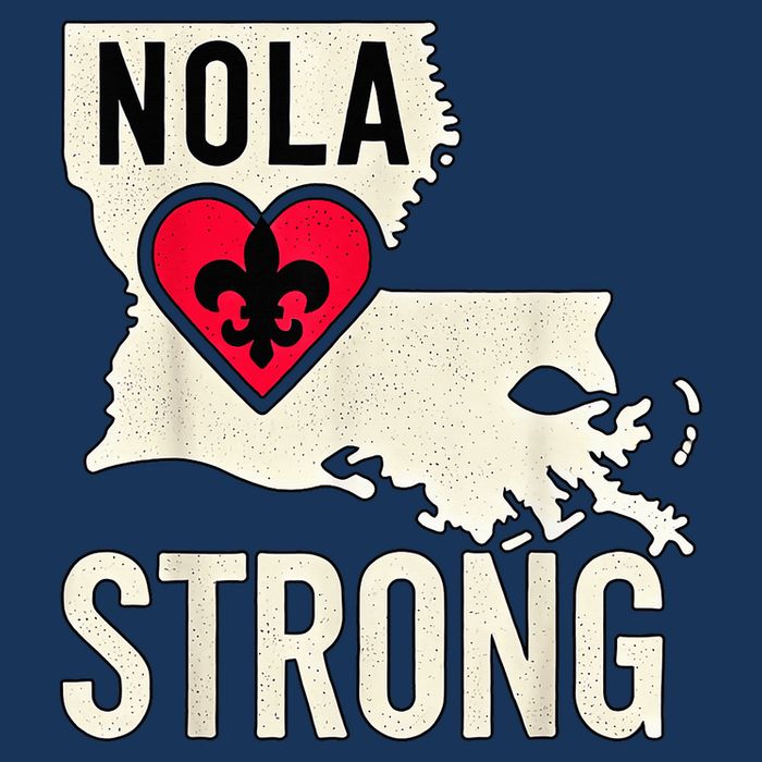 Nola Strong Louisiana Map Heart Supporting New Orleans 2025 Sustainable Bucket Hat