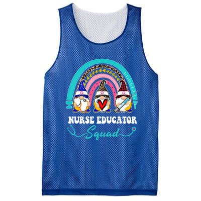 Nurse Squad Leopard Rainbow Gnome Nurse Educator Gift Mesh Reversible Basketball Jersey Tank