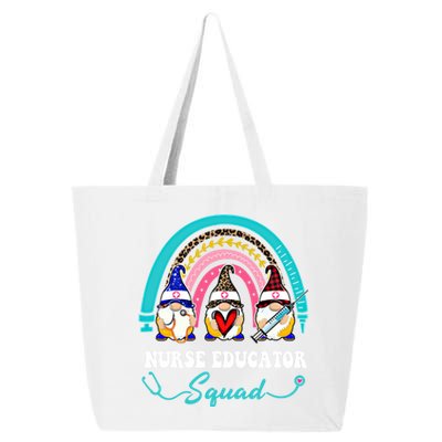 Nurse Squad Leopard Rainbow Gnome Nurse Educator Gift 25L Jumbo Tote