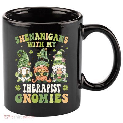Nurses Shenanigans Love Gnomes St Patricks Day 11oz C Handle Ceramic Mug