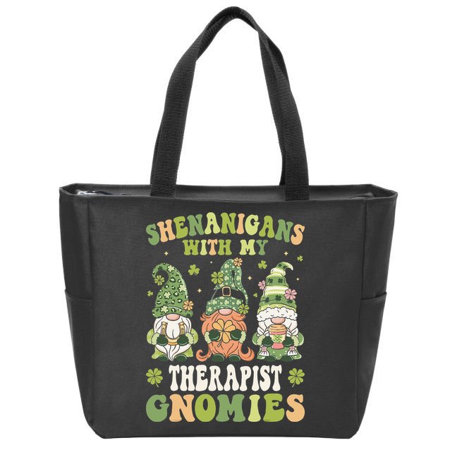 Nurses Shenanigans Love Gnomes St Patricks Day Zip Tote Bag