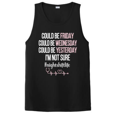 Night Shift Life Nursing Week Funny Night Shift Nurse Gift PosiCharge Competitor Tank