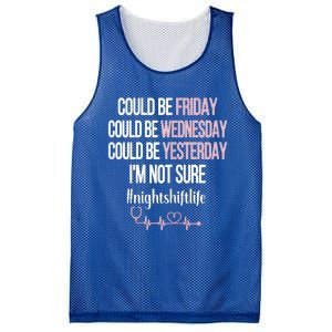 Night Shift Life Nursing Week Funny Night Shift Nurse Great Gift Mesh Reversible Basketball Jersey Tank